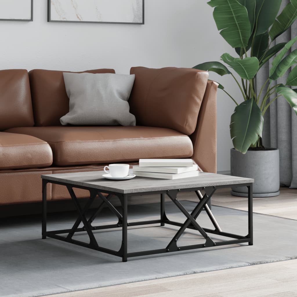 Couchtisch Grau Sonoma 70x70x30 cm Holzwerkstoff
