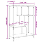 Bücherregal Grau Sonoma 81x36x115 cm Holzwerkstoff und Stahl