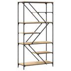 Bücherregal Sonoma-Eiche 91x36x176 cm Holzwerkstoff und Stahl
