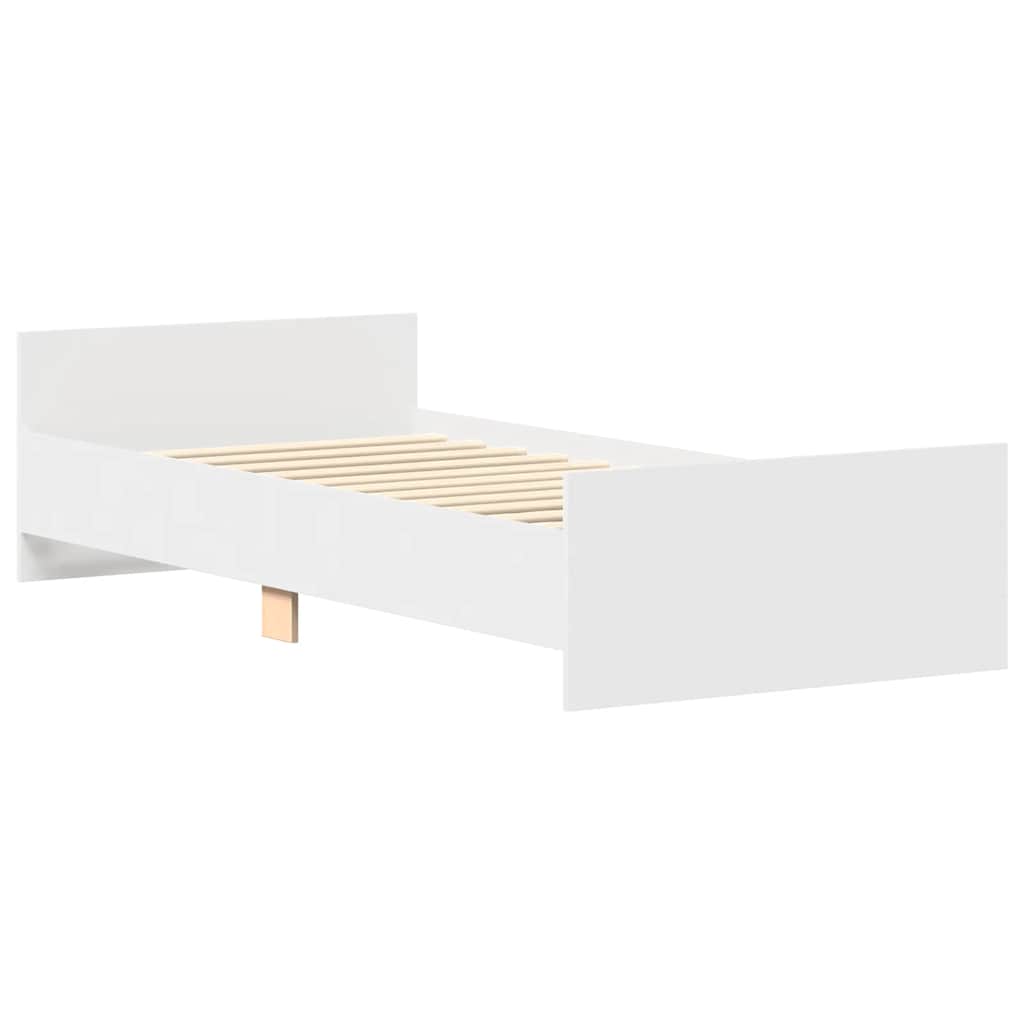 Bettgestell Weiß 90x200 cm Holzwerkstoff