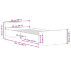 Bettgestell ohne Matratze Sonoma-Eiche 90x200 cm Holzwerkstoff