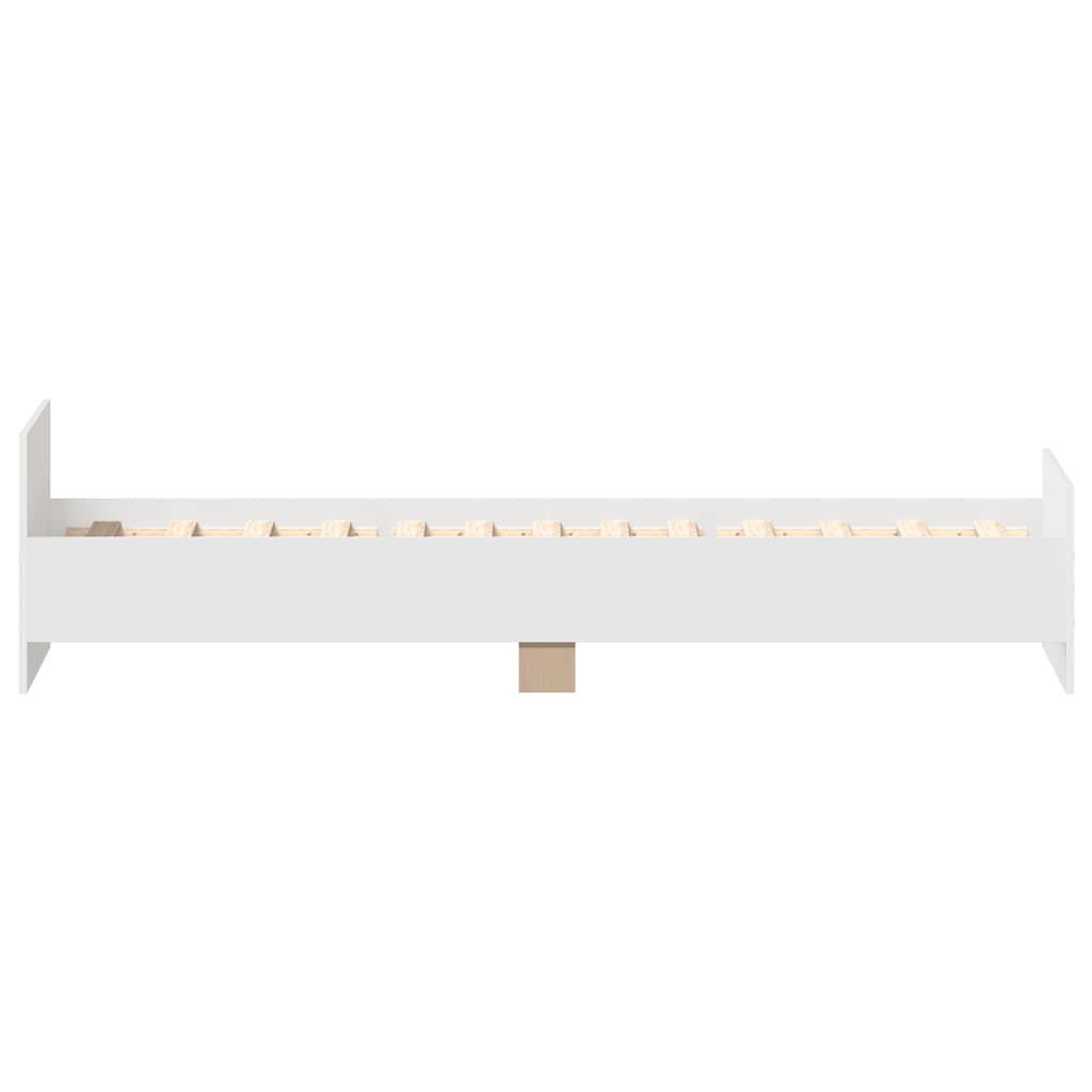 Bettgestell Weiß 100x200 cm Holzwerkstoff
