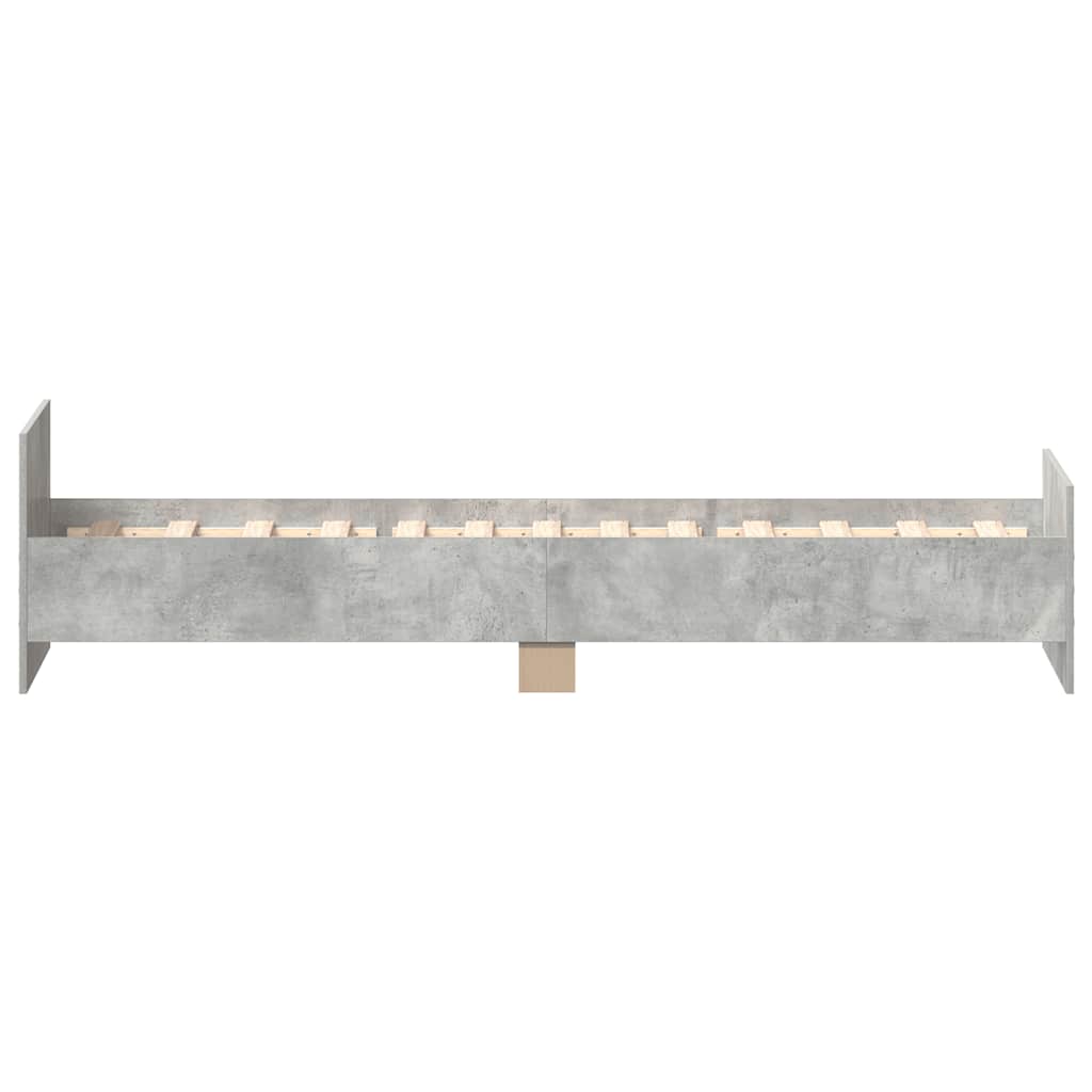 Bettgestell Betongrau 100x200 cm Holzwerkstoff