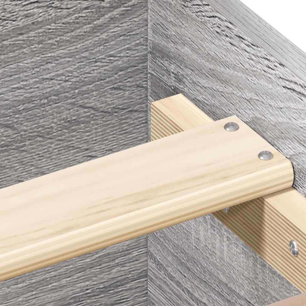 Bettgestell Grau Sonoma 100x200 cm Holzwerkstoff
