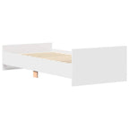 Bettgestell Weiß 90x190 cm Holzwerkstoff