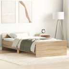 Bettgestell ohne Matratze Sonoma-Eiche 90x190 cm Holzwerkstoff