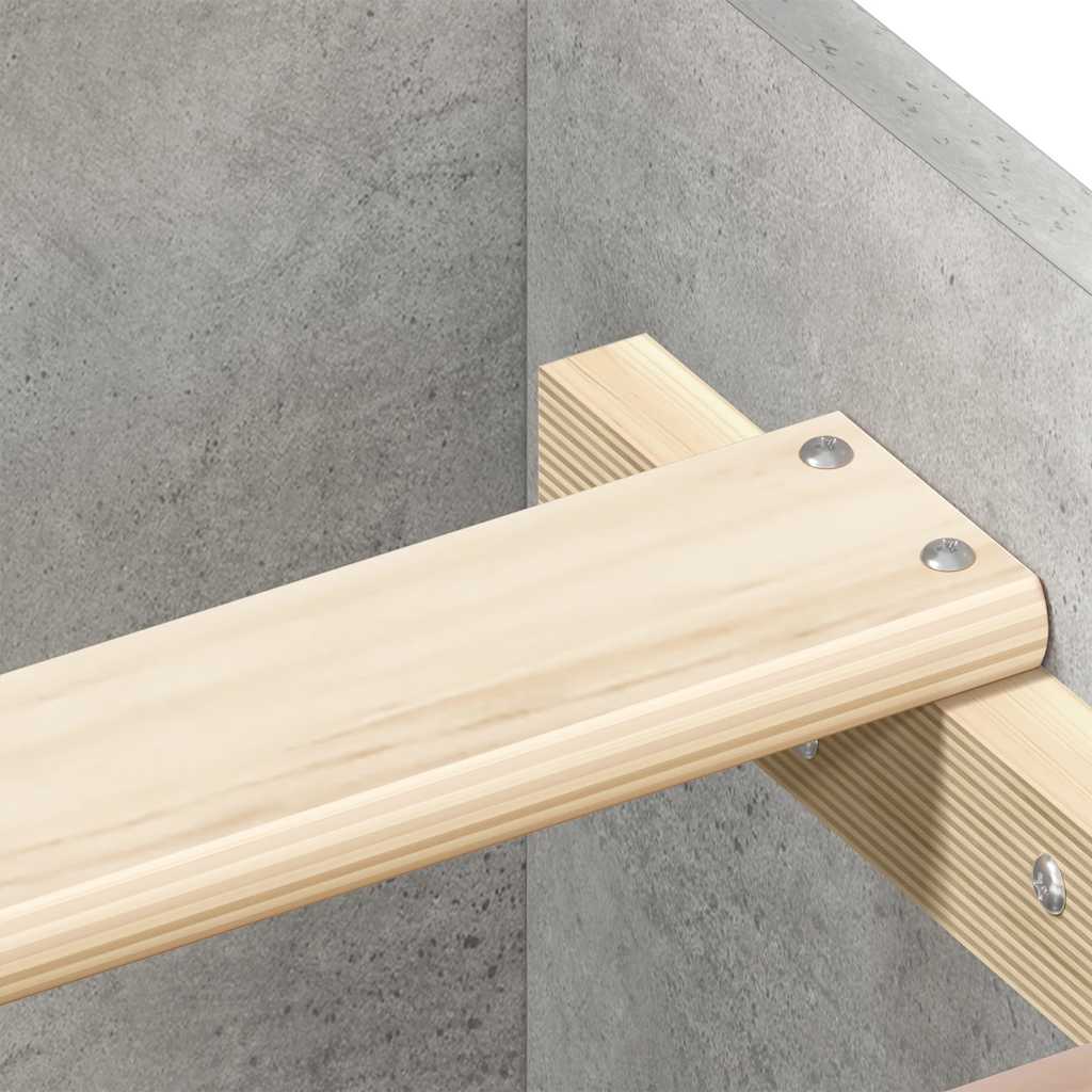 Bettgestell Betongrau 90x190 cm Holzwerkstoff