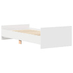 Bettgestell Weiß 75x190 cm Holzwerkstoff