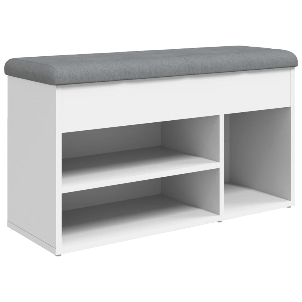 Schuhbank Weiß 82 x 32 x 45,5 cm Holzwerkstoff