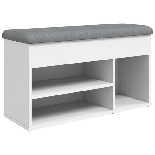 Schuhbank Weiß 82 x 32 x 45,5 cm Holzwerkstoff