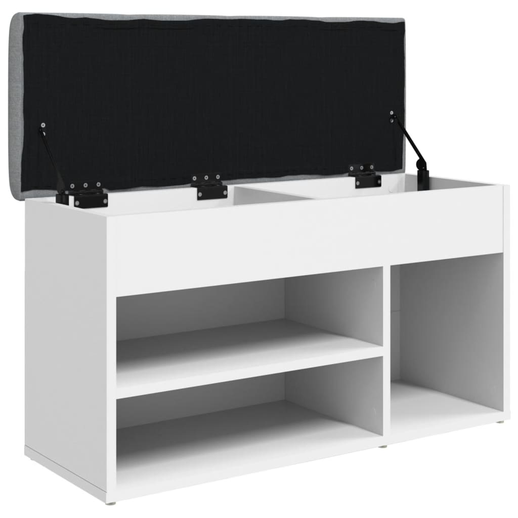Schuhbank Weiß 82 x 32 x 45,5 cm Holzwerkstoff