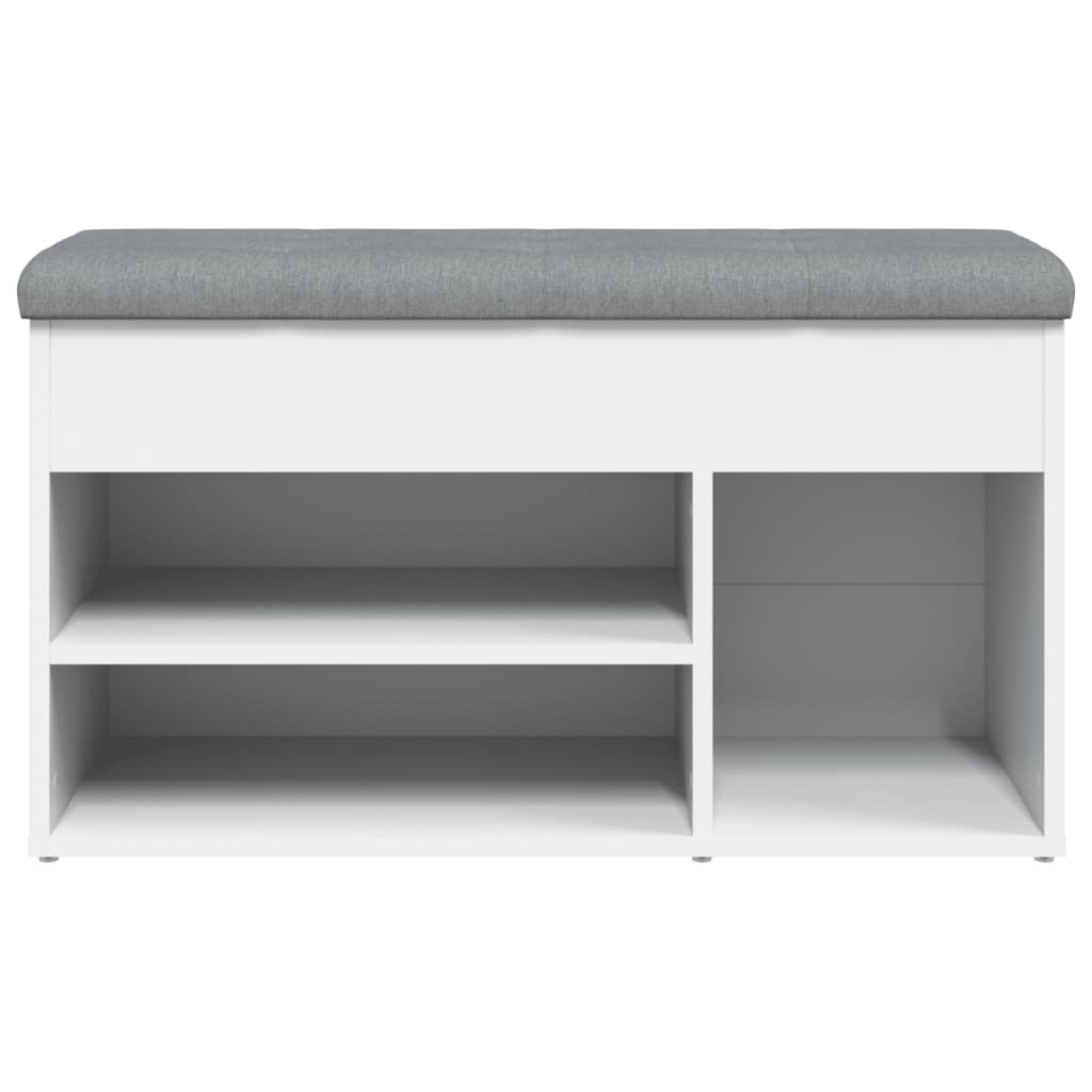 Schuhbank Weiß 82 x 32 x 45,5 cm Holzwerkstoff