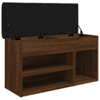 Schuhbank Braun Eichen-Optik 82x32x45,5 cm Holzwerkstoff