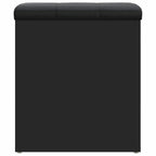 Sitzbank mit Stauraum Schwarz 42x42x45 cm Holzwerkstoff