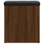 Sitzbank mit Stauraum Braun Eiche 42x42x45 cm Holzwerkstoff