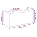 Aufbewahrungsbank Sonoma-Eiche 102 x 42 x 45 cm Holzwerkstoff