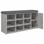 Schuhbank Grau Sonoma 102x32x50 cm Holzwerkstoff