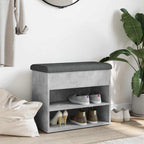 Schuhbank Betongrau 62x32x50 cm Holzwerkstoff