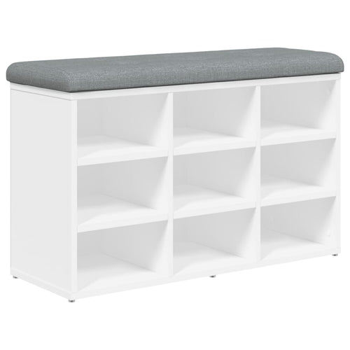 Schuhbank Weiß 82 x 32 x 50 cm Holzwerkstoff