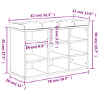 Schuhbank Weiß 82 x 32 x 50 cm Holzwerkstoff