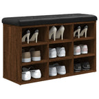 Schuhbank Braun Eichen-Optik 82x32x50 cm Holzwerkstoff