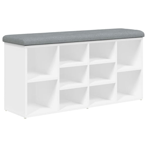Schuhbank Weiß 102 x 32 x 50 cm Holzwerkstoff