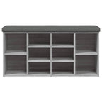 Schuhbank Grau Sonoma 102x32x50 cm Holzwerkstoff