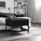 Schuhbank Schwarz 62x42x45 cm Holzwerkstoff
