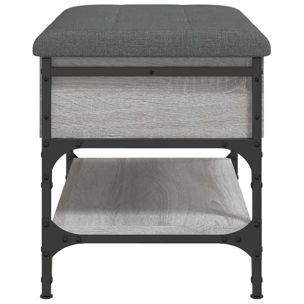 Schuhbank Grau Sonoma 62x42x45 cm Holzwerkstoff