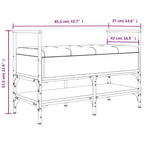 Schuhbank Braun Eichen-Optik 85,5x42x57,5 cm Holzwerkstoff