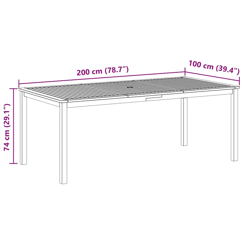 9-tlg. Garten-Essgruppe Massivholz Akazie