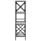 Bücherregal 4 Böden Grau Sonoma 59x35x132 cm Holzwerkstoff