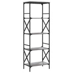 Bücherregal 5 Böden Grau Sonoma 59x35x171 cm Holzwerkstoff