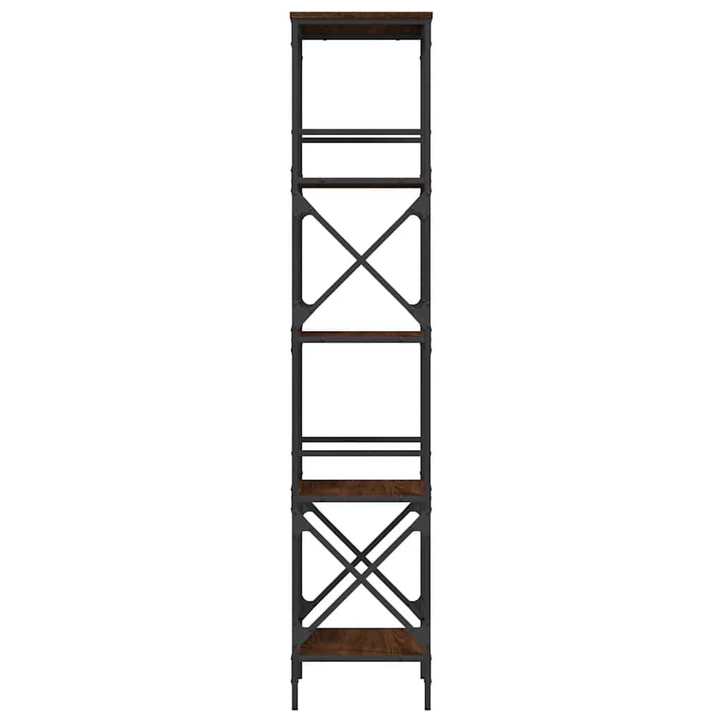 Bücherregal 5 Böden Braun Eiche-Optik 59x35x171cm Holzwerkstoff