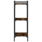 Bücherregal 3 Böden Räuchereiche 40x30x86 cm Holzwerkstoff