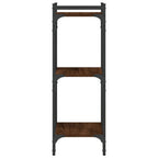 Bücherregal 3 Böden Braun Eichen-Optik 40x30x86cm Holzwerkstoff