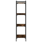 Bücherregal 4 Böden Räuchereiche 40x30x120 cm Holzwerkstoff