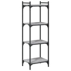 Bücherregal 4 Böden Grau Sonoma 40x30x120 cm Holzwerkstoff