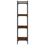 Bücherregal 4 Böden Braun Eiche-Optik 40x30x120cm Holzwerkstoff