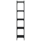 Bücherregal 5 Böden Schwarz 40x30x154 cm Holzwerkstoff