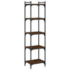 Bücherregal 5 Böden Braun Eiche-Optik 40x30x154cm Holzwerkstoff