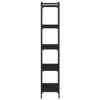 Bücherregal 5 Böden Schwarz 60x30x154 cm Holzwerkstoff