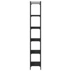 Bücherregal 6 Böden Schwarz 60x30x188 cm Holzwerkstoff