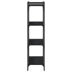 Bücherregal 4 Böden Schwarz 80x30x120 cm Holzwerkstoff