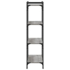 Bücherregal 4 Böden Grau Sonoma 80x30x120 cm Holzwerkstoff