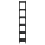 Bücherregal 6 Böden Schwarz 80x30x188 cm Holzwerkstoff