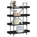Bücherregal 4 Böden Schwarz 100x33x145,5 cm Holzwerkstoff