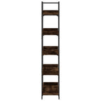 Bücherregal 5 Böden Räuchereiche 100x33x180,5 cm Holzwerkstoff