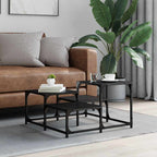 Couchtisch Schwarz 68x68x40 cm Holzwerkstoff