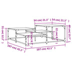 Couchtisch Sonoma-Eiche 107x107x40 cm Holzwerkstoff